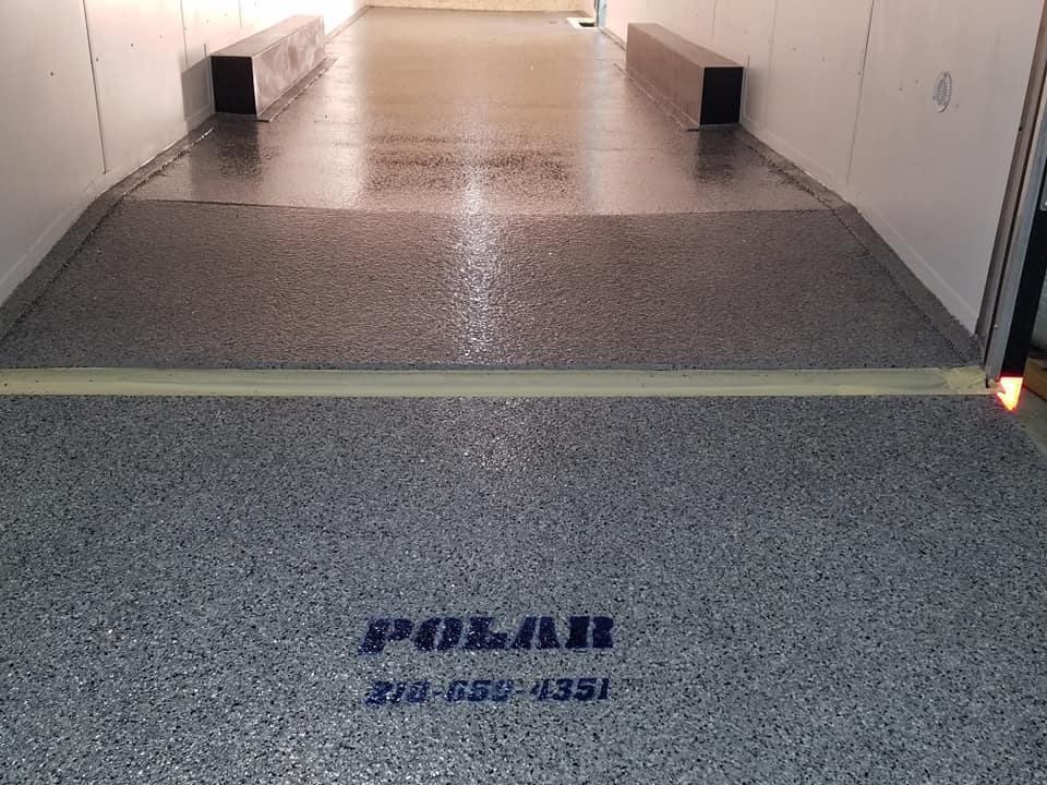 floor coating inside car transport trailer