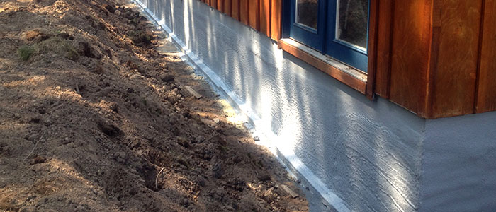 waterproof seal coating on home foundation